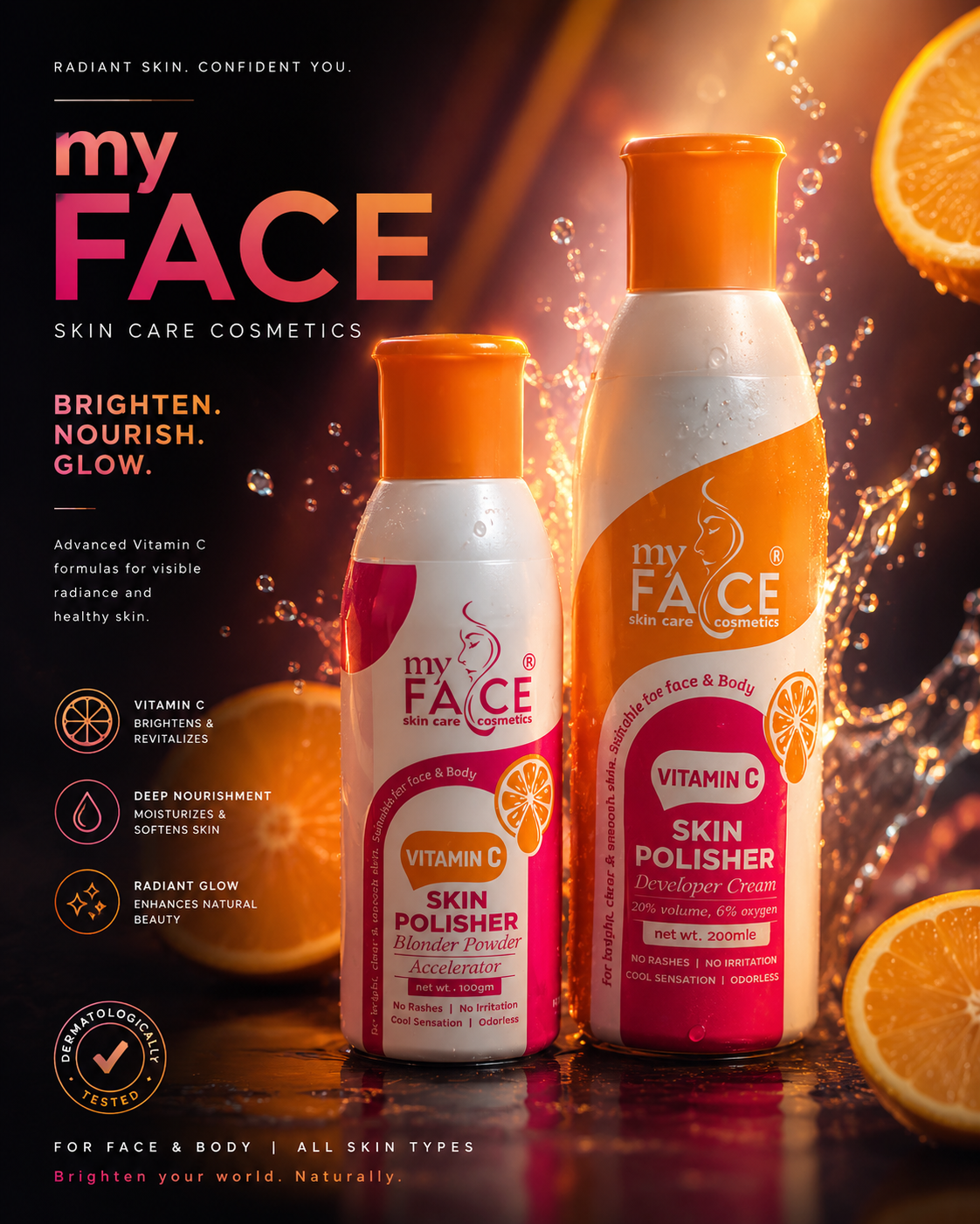 𝗠𝘆 𝗙𝗮𝗰𝗲 𝗩𝗶𝘁𝗮𝗺𝗶𝗻 𝗖 𝗦𝗸𝗶𝗻 𝗣𝗼𝗹𝗶𝘀𝗵𝗲𝗿🍊